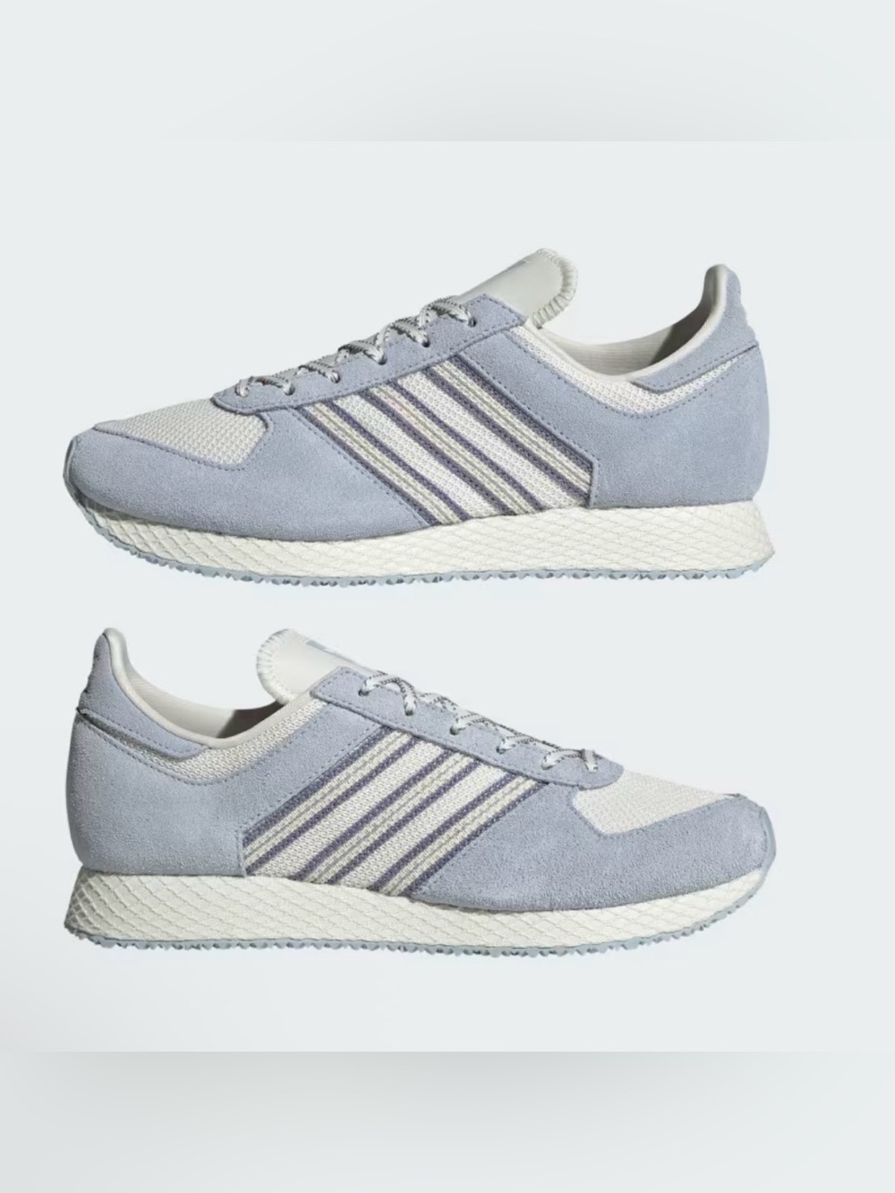 Adidas Women's Atlanta Orignals Size 6.5 Blue Silver Violet New Sneakers Shoes